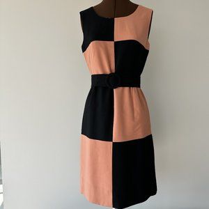 Vintage Wool Colour Block Dress